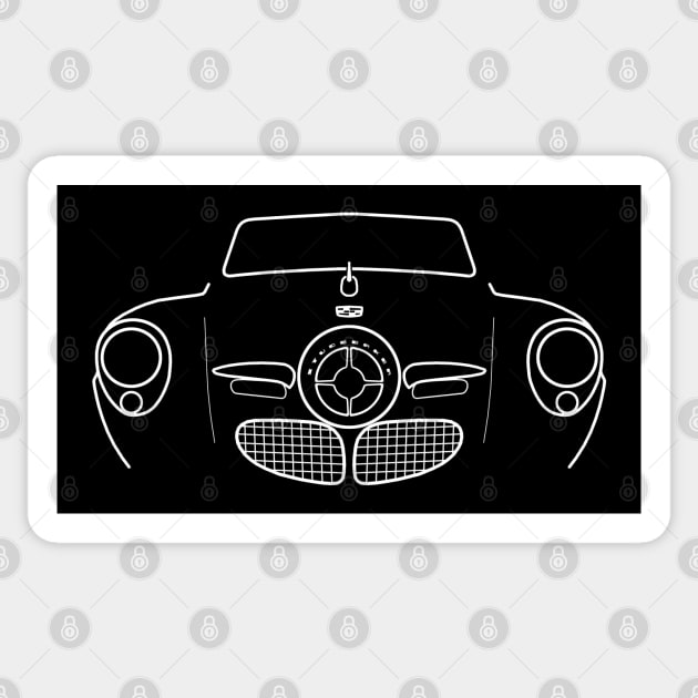 Studebaker Champion 1950 classic car white outline graphic Sticker by soitwouldseem